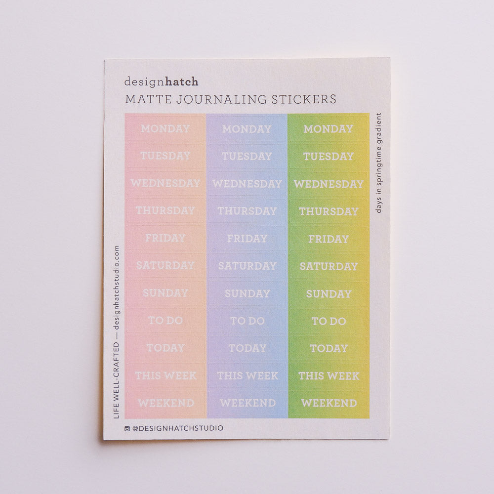 Days - Sticker Sheet