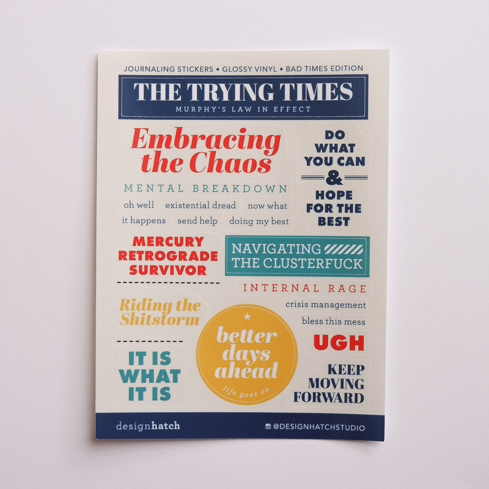 The Trying Times - Sticker Sheet