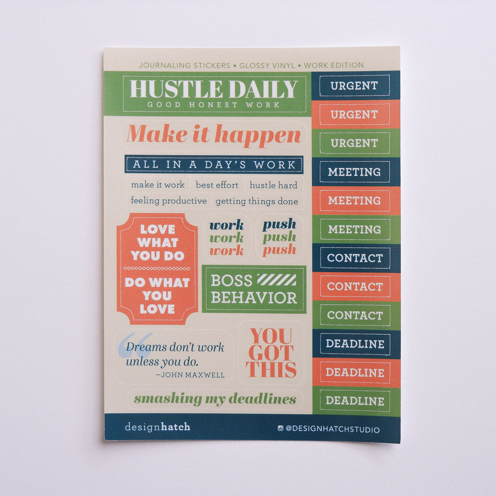 Hustle Daily - Sticker Sheet