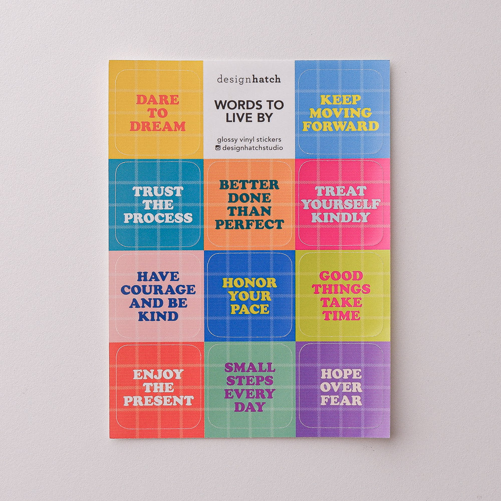 Words to Live By - Sticker Sheet