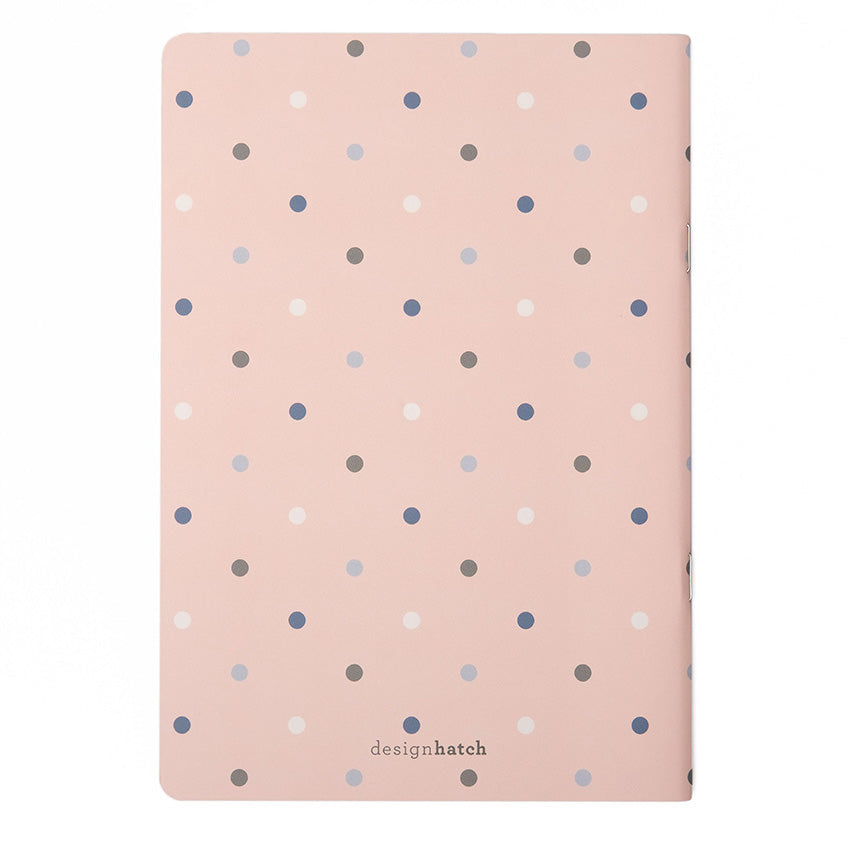 A5 Undated Weekly Planner: Pink Polka Dots