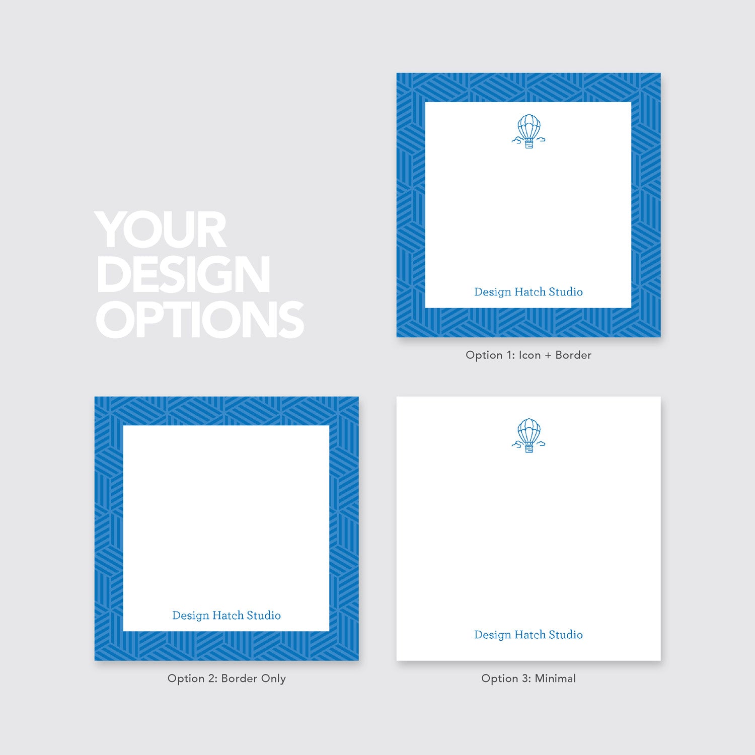 Balloon - Custom Stationery - 45pcs 3x3" gift tags - Design Hatch Studio