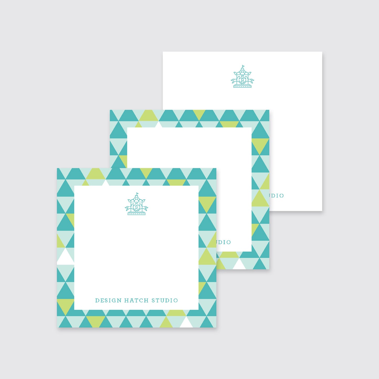 Carousel - Custom Stationery - 45pcs 3x3" gift tags - Design Hatch Studio