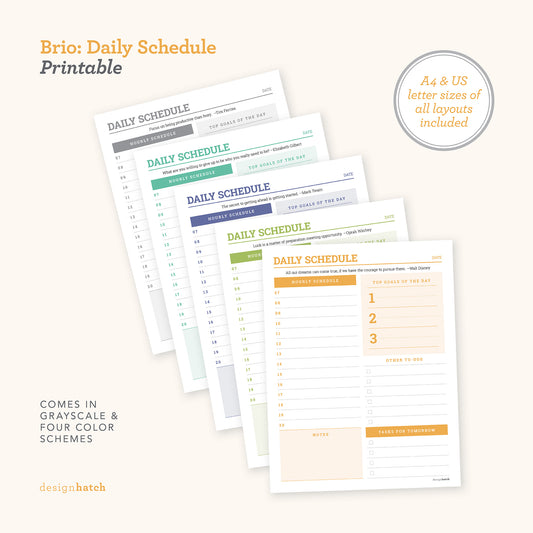 Brio: Daily Schedule