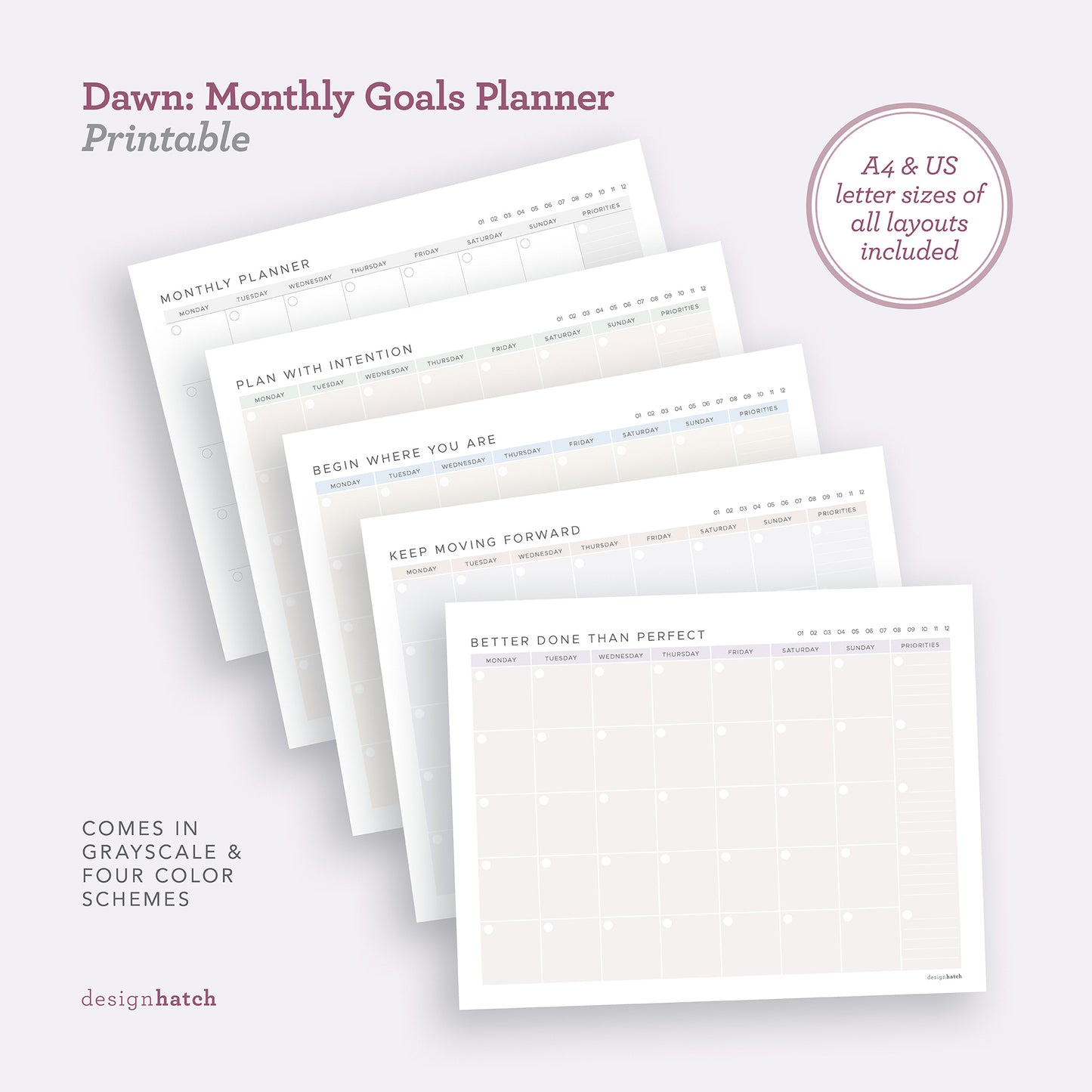 Dawn: Monthly Goals Planner