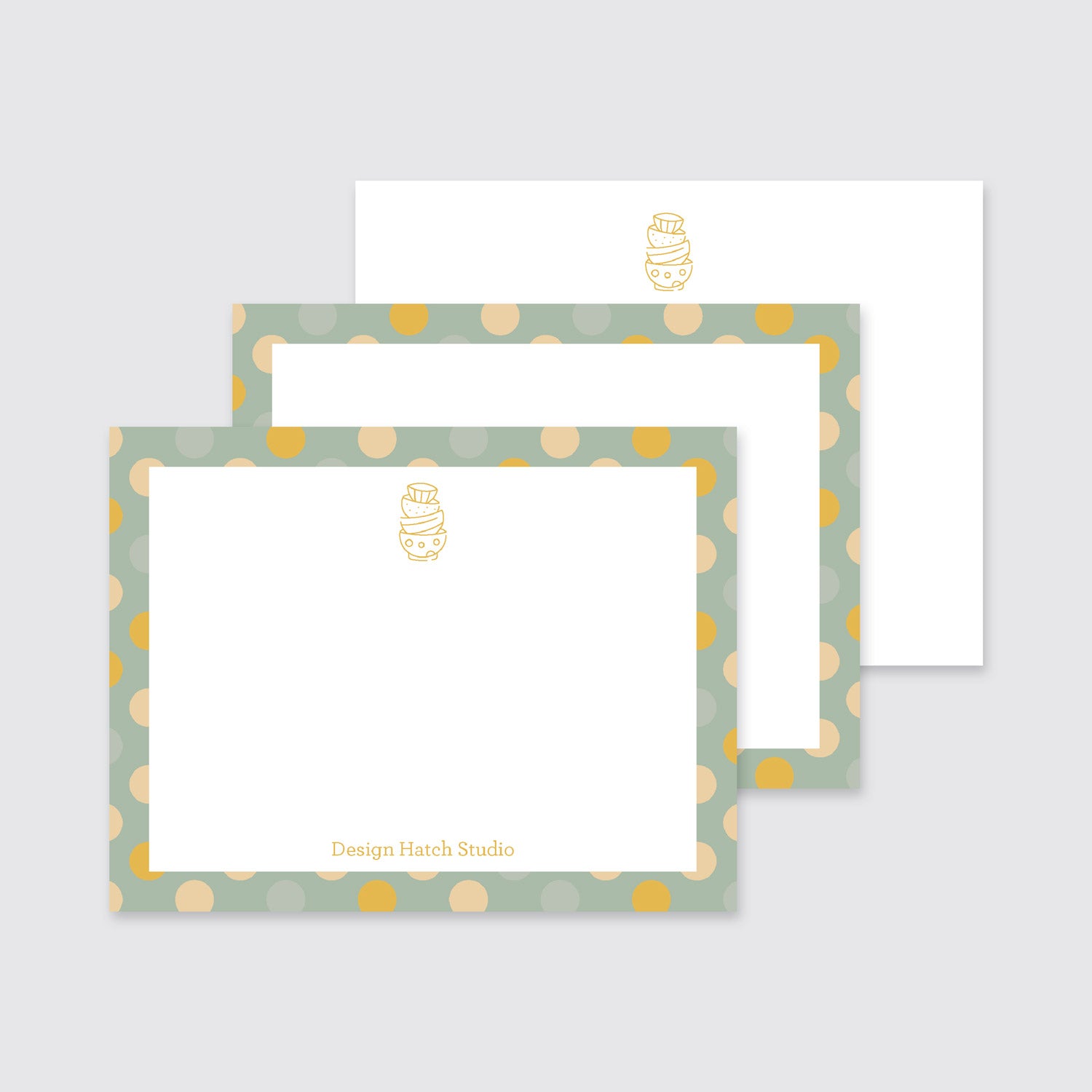 Pottery - Custom Stationery - 24 flat cards with envelopes - Design Hatch Studio