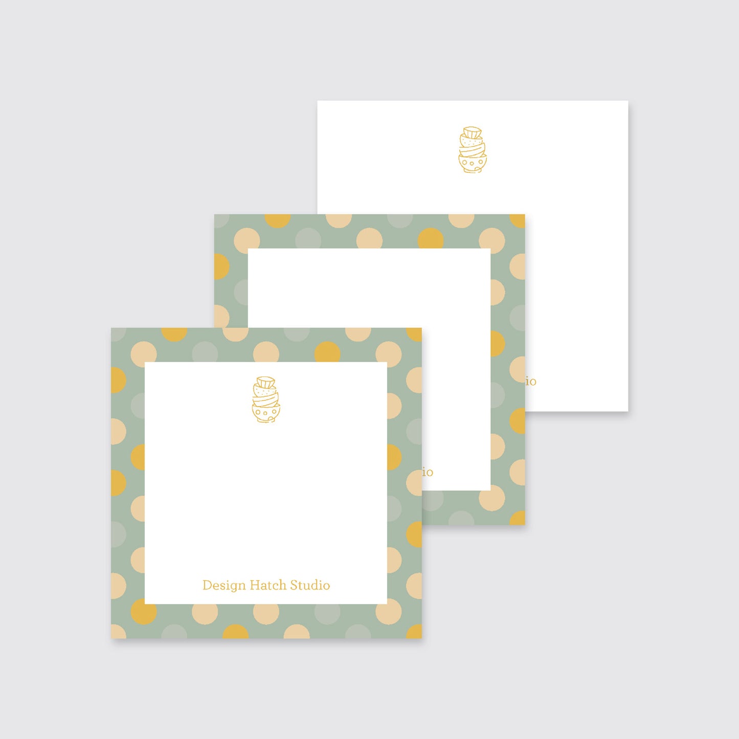 Pottery - Custom Stationery - 45pcs 3x3" gift tags - Design Hatch Studio